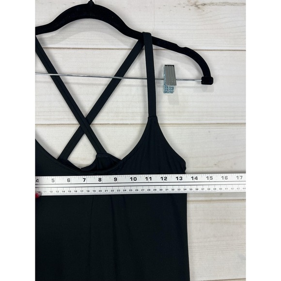 Fabletics Jumpsuit Womens XS Black Wide Leg Sleeveless Strappy Back Pockets - Picture 6 of 8